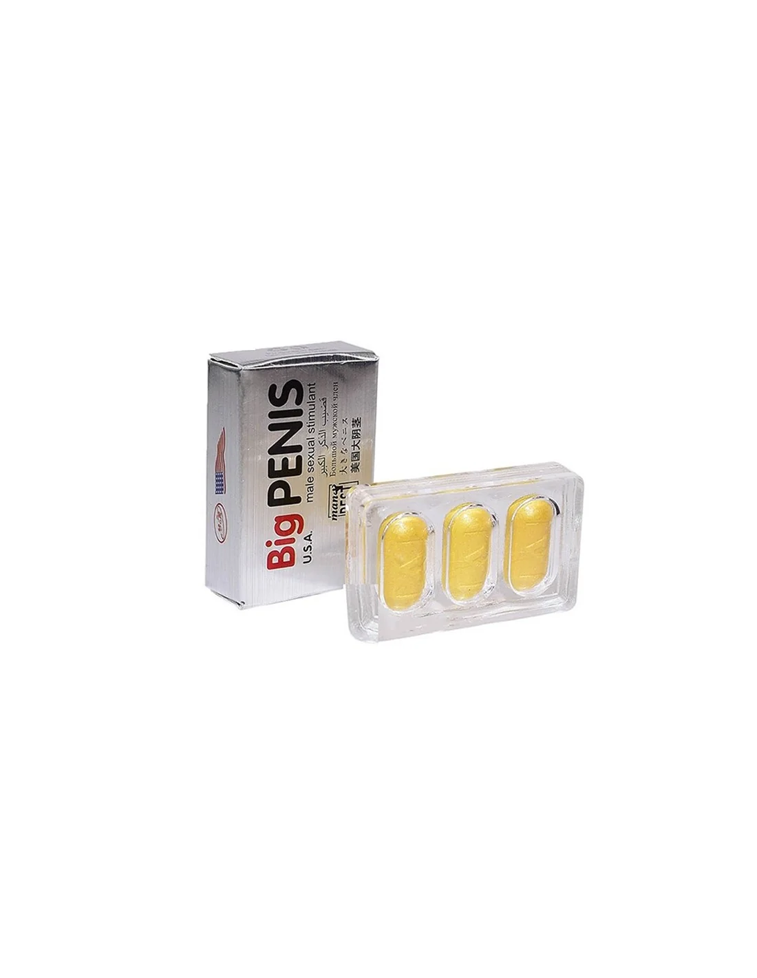 Potenciador masculino big penis x 3 unidades