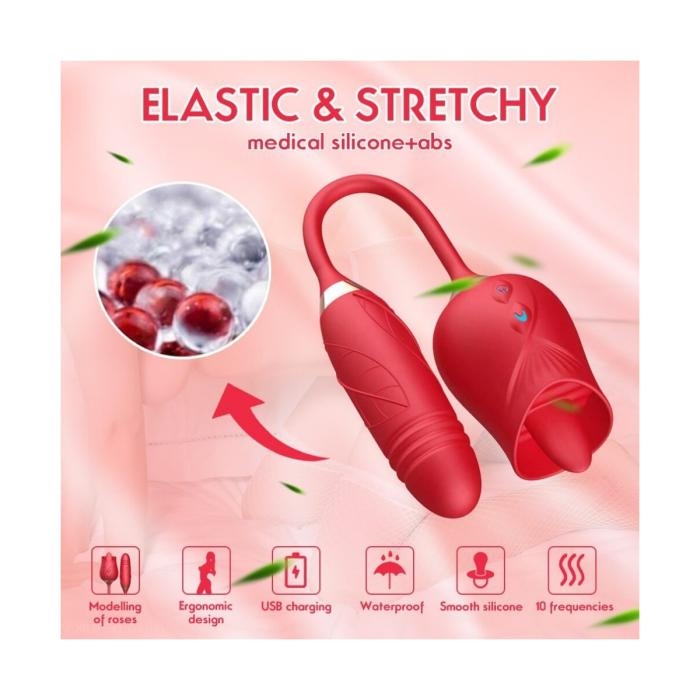 Vibrador Doble estomulacion Rosa Premium - Imagen 4
