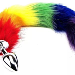 Plug Cola de Zorro Arcoiris