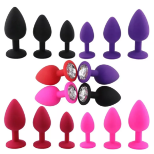 Plug Anal Silicona Con Joya Acostumbrador Anal Dildo Talla S